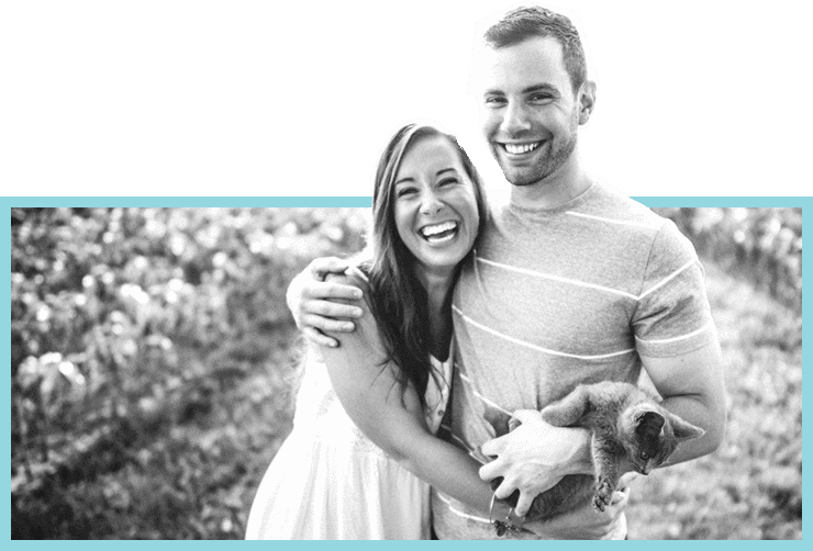 Happy couple at Waterview Apartments